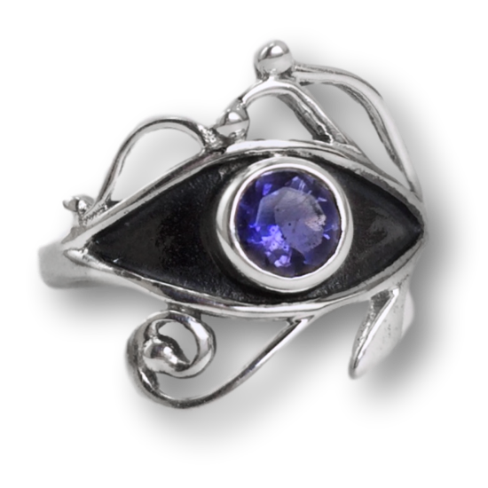 Iolite Eye of Horus Ring