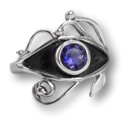 Iolite Eye of Horus Ring