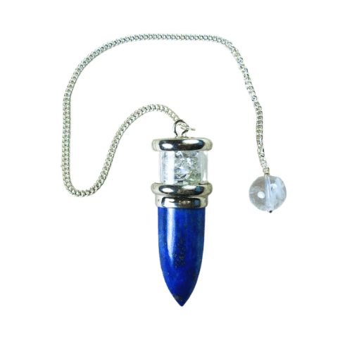 Lapis Herkimer Diamond Pendulum