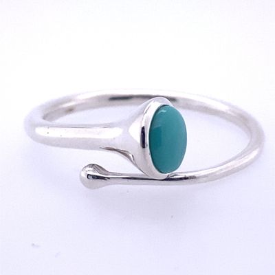 Turquoise Torque Adjustable Ring