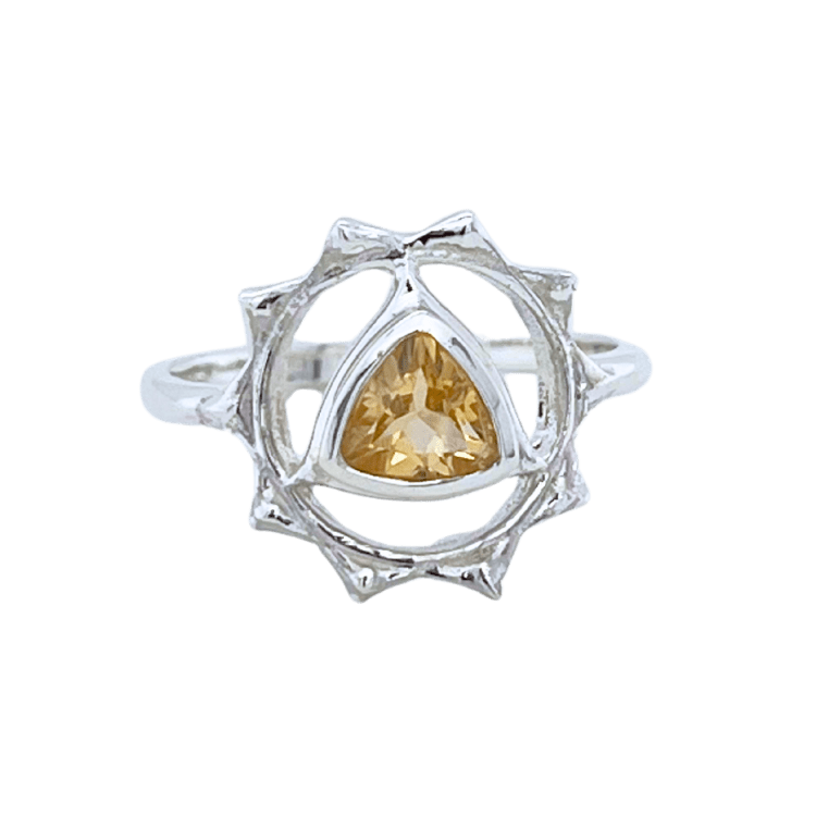 Citrine Solar Plexus Chakra Prosperity Ring