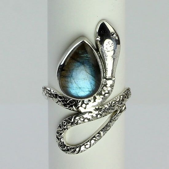 Labradorite Snake Ring