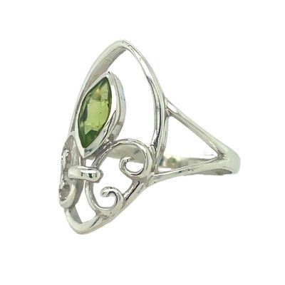 Peridot Fleur de Lis Ring