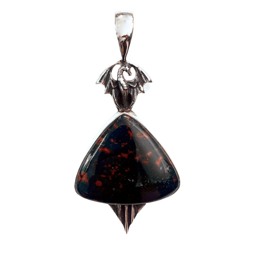 Bloodstone Dragon Pendant