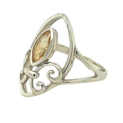 Citrine Fleur de Lis Ring