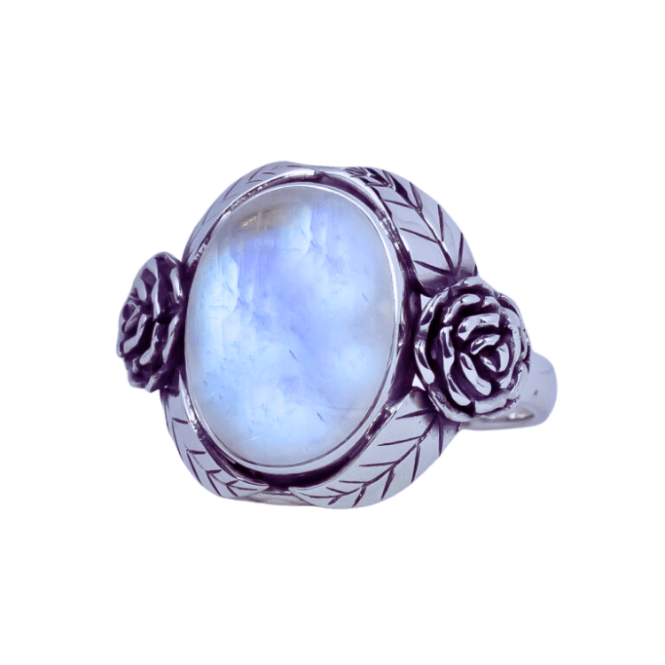 Moonstone Rose Ring
