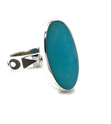 Amazonite Moon Spirit Ring