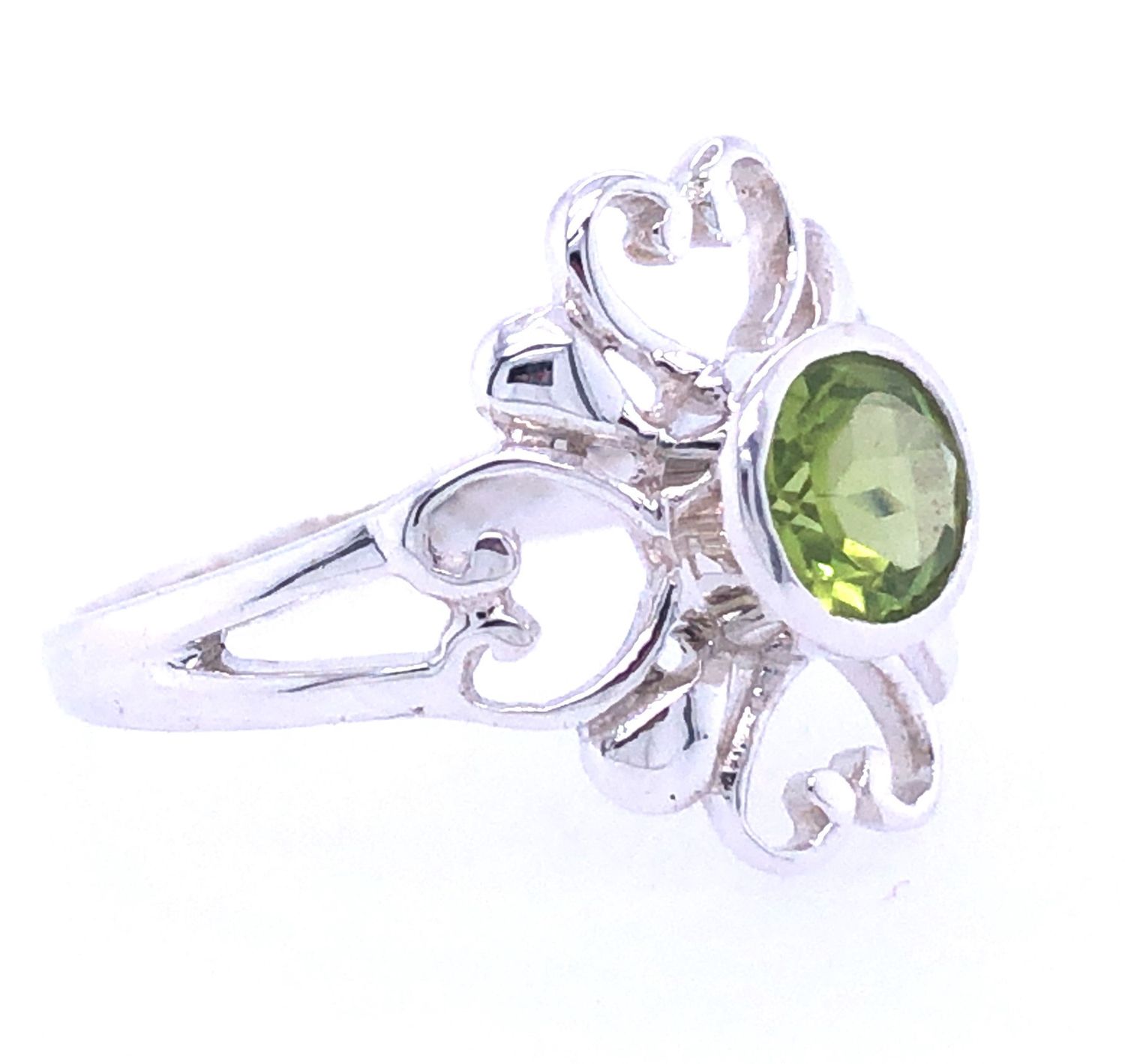 Peridot Poetic Hearts Ring