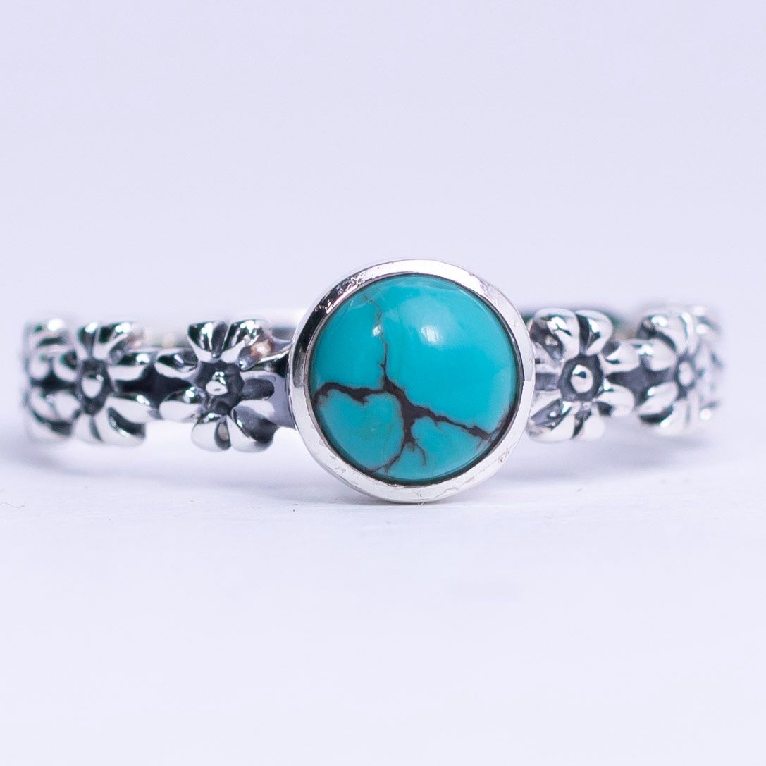 Turquoise Daisy Chain Ring