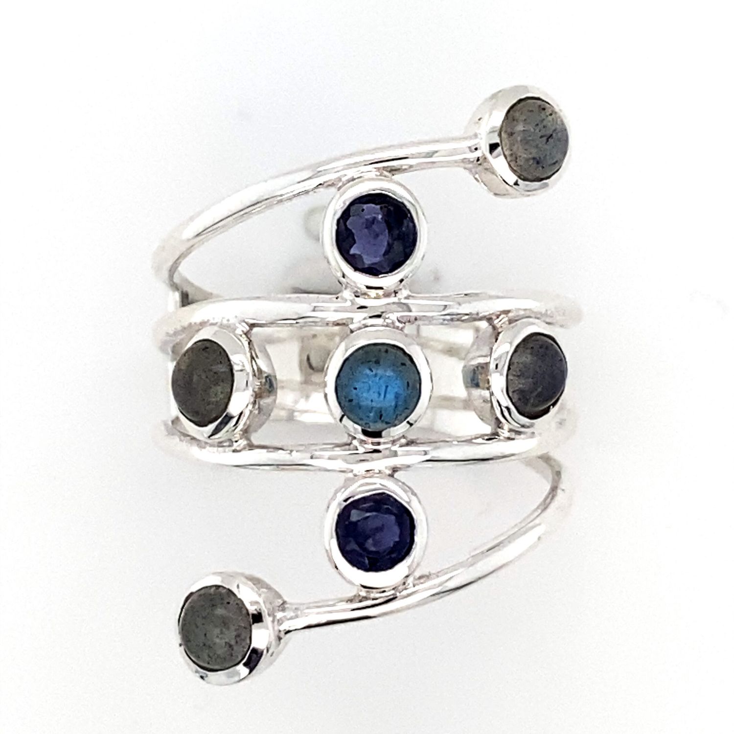 Lab Iolite Multi-Wrap Ring