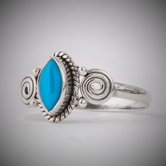 Turquoise Cosmic Swirls Ring
