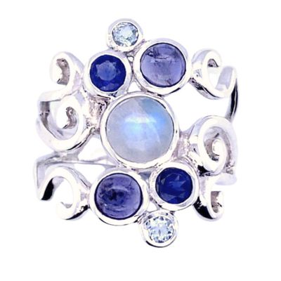 Moonstone Kyanite Blues Vortex Ring