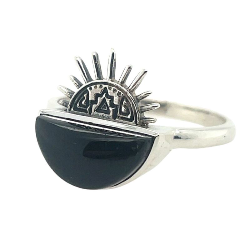 Black Tourmaline Sun Dynasty Ring