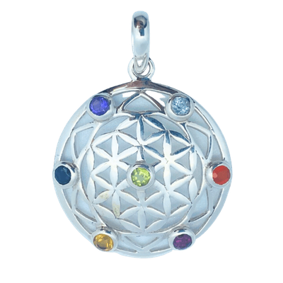 Chakra Sacred Geo Flower Of Life Pendant