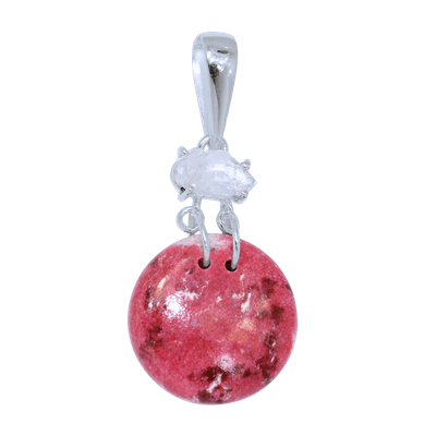 Pink Rosaline Herkimer Diamond Pendant