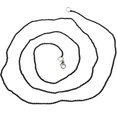 Black Spinel Versatile Sparkling Beaded Necklace