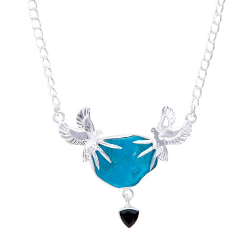 Turquoise Mystic Mountain Eagle Guide Necklace