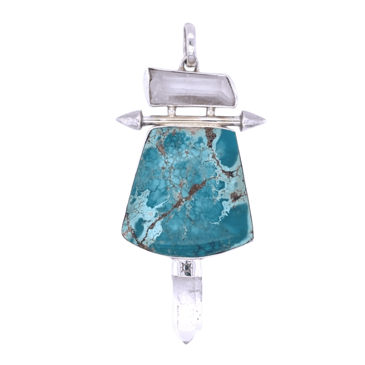 Turquoise Nevada Kingman Peace Pendant