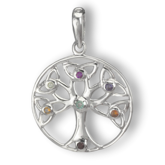 Chakra Celtic Tree of Life Pendant