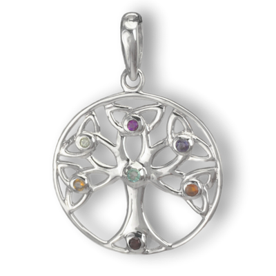 Chakra Celtic Tree of Life Pendant