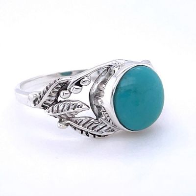 Turquoise Leaf Fest Ring