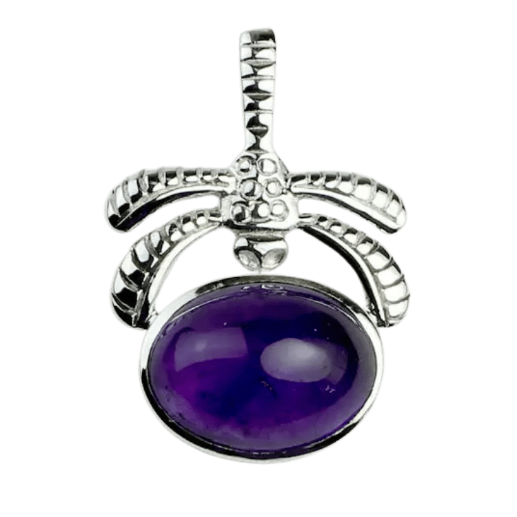 Amethyst Dragonfly Magic Pendant