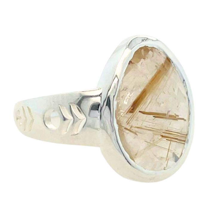 Golden Rutile Mata Hari Ring
