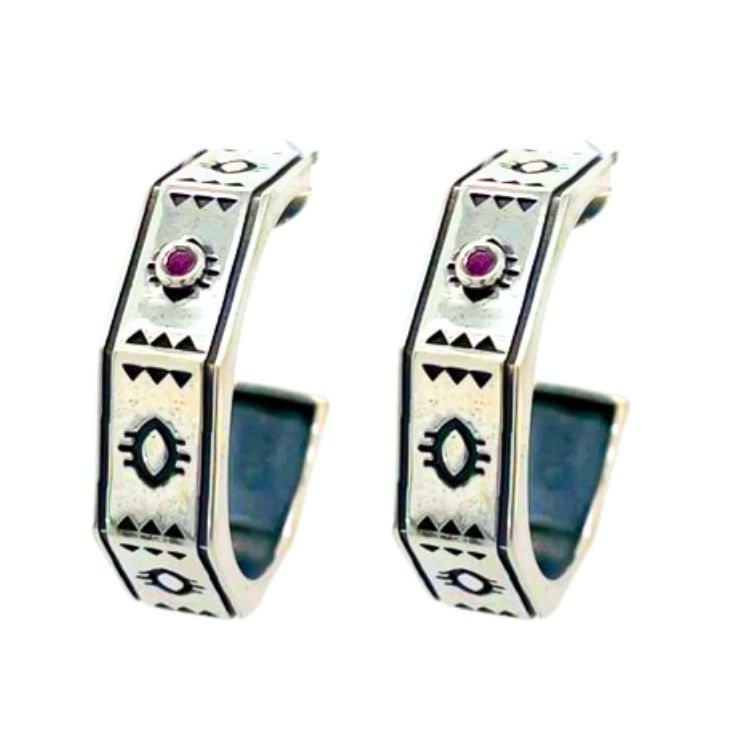 Sacred Circle Stud Earrings