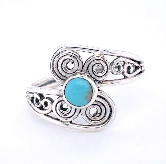 Turquoise Swirls Ring