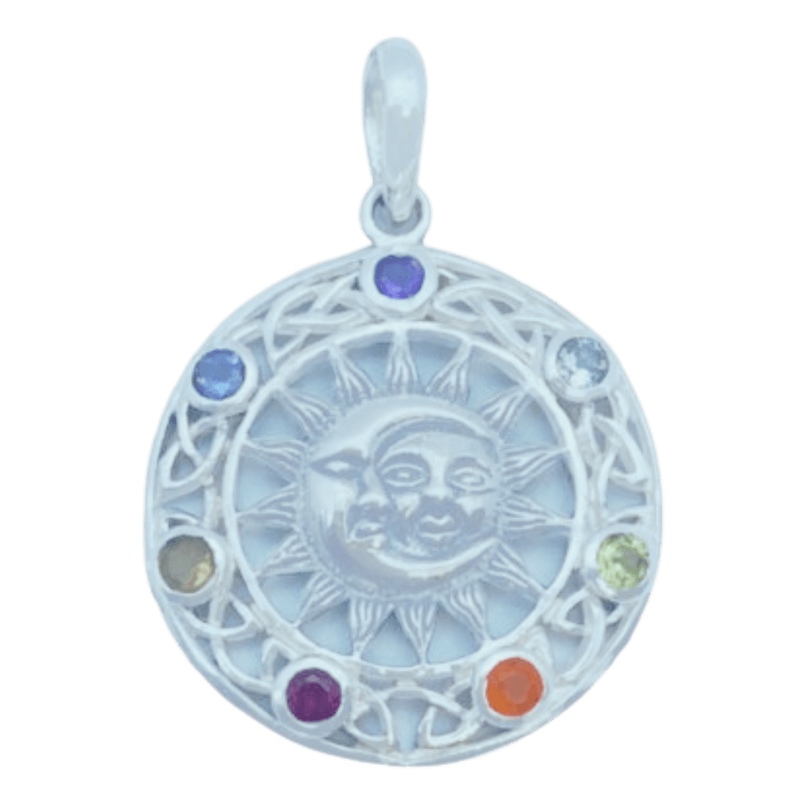 Chakra Brother Sun Sister Moon Pendant