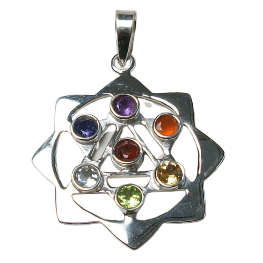 Chakra Lotus Mandala Star Pendant