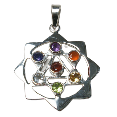 Chakra Lotus Mandala Star Pendant