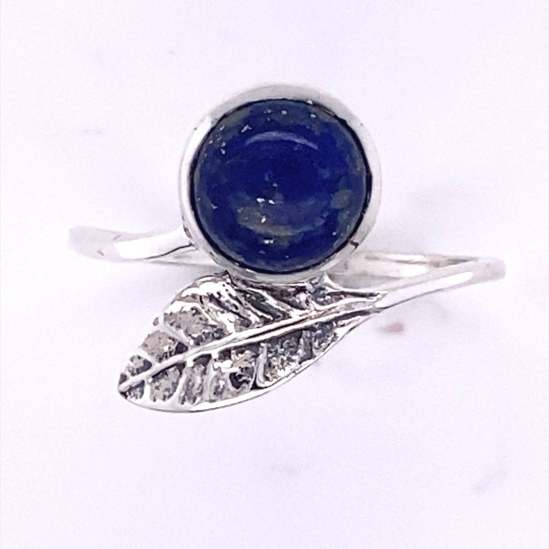 Lapis Leaf Ring