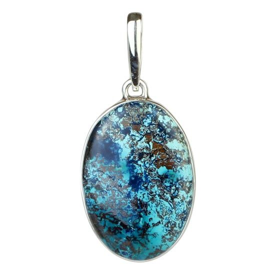 Azurite Shattuckite Unisex Pendant