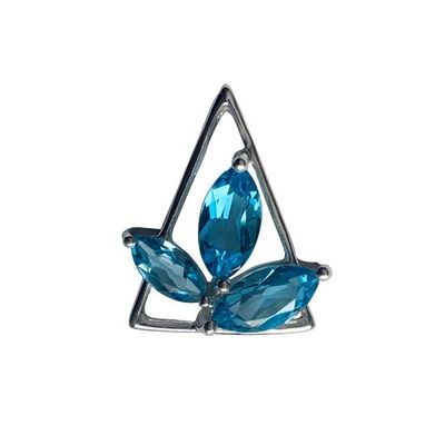 Blue Topaz Pretty Petals Pendant