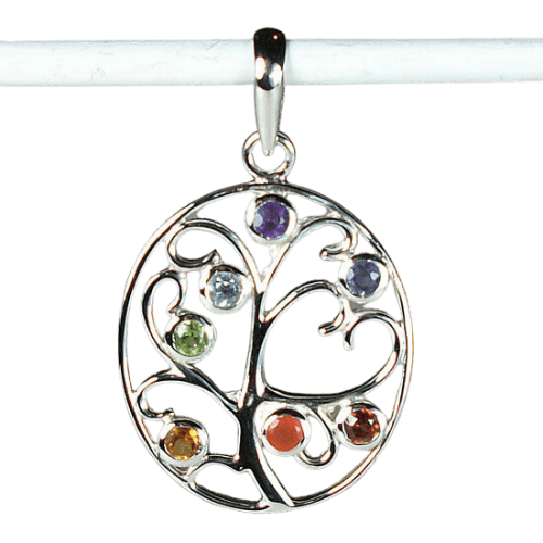 Chakra Tree of Life and Love Pendant