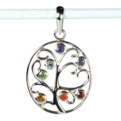 Chakra Tree of Life and Love Pendant