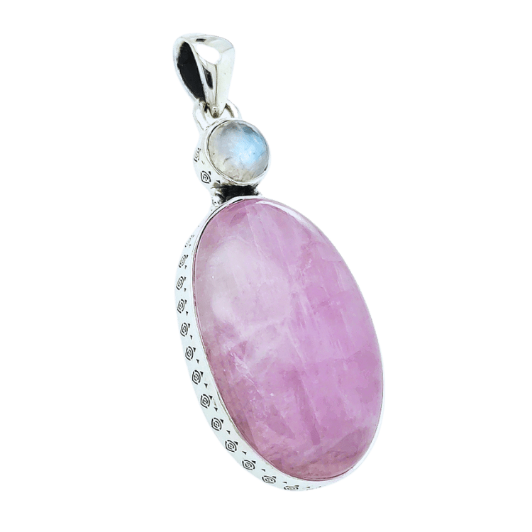 Kunzite Moonstone Cotton Candy Pendant