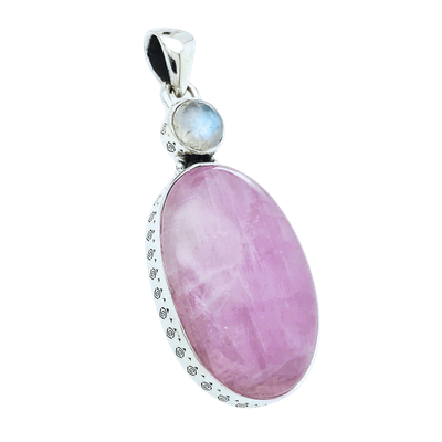 Kunzite Moonstone Cotton Candy Pendant