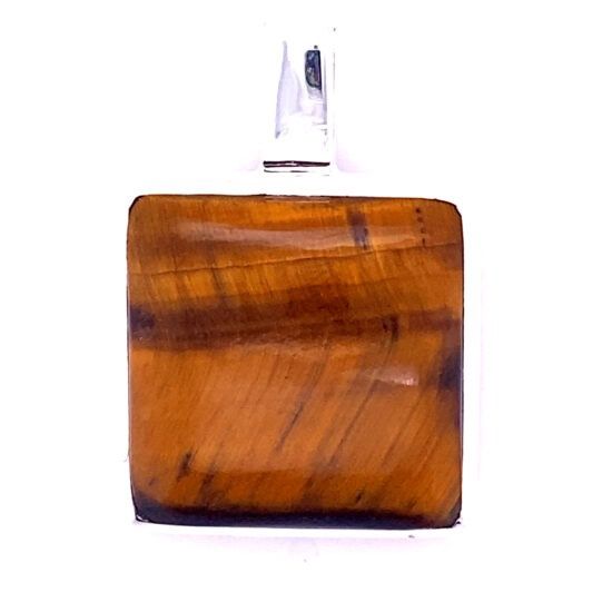 Tiger Eye Wild Visions Unisex Square Pendant