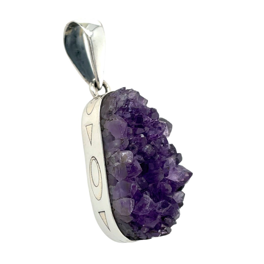 Amethyst Druzy Artisan Pendant
