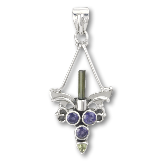 Green Tourmaline Mystic Candella Pendant