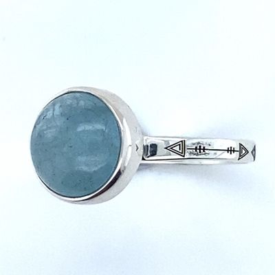 Aquamarine Serene Rings