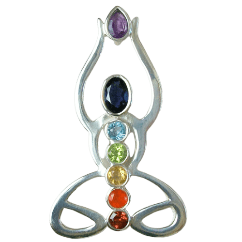 Chakra Lotus Yoga Pose Pendant