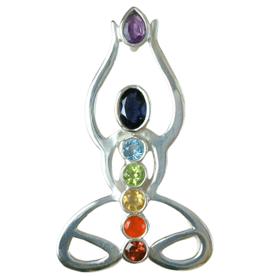 Chakra Lotus Yoga Pose Pendant