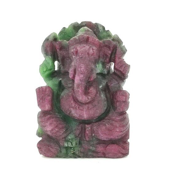 Ruby Zoisite Fresh Ganesh Statue