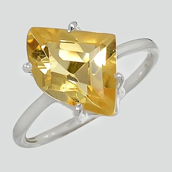 Citrine Free Form Glitz Ring