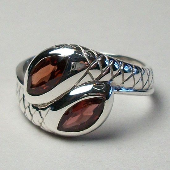 Garnet Serpent Ring