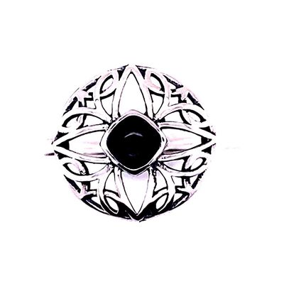 Black Spinel Celtic Spirit Soul Ring