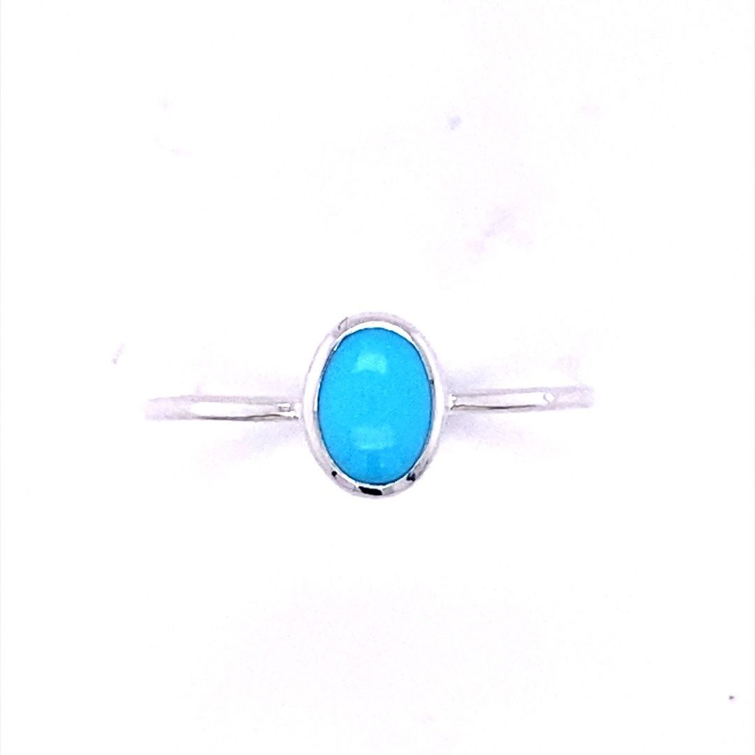 Turquoise Tru Blue Oval Ring